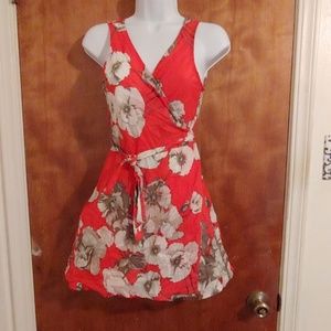 DONATING 5 for $25 Orange poppy wrap tunic